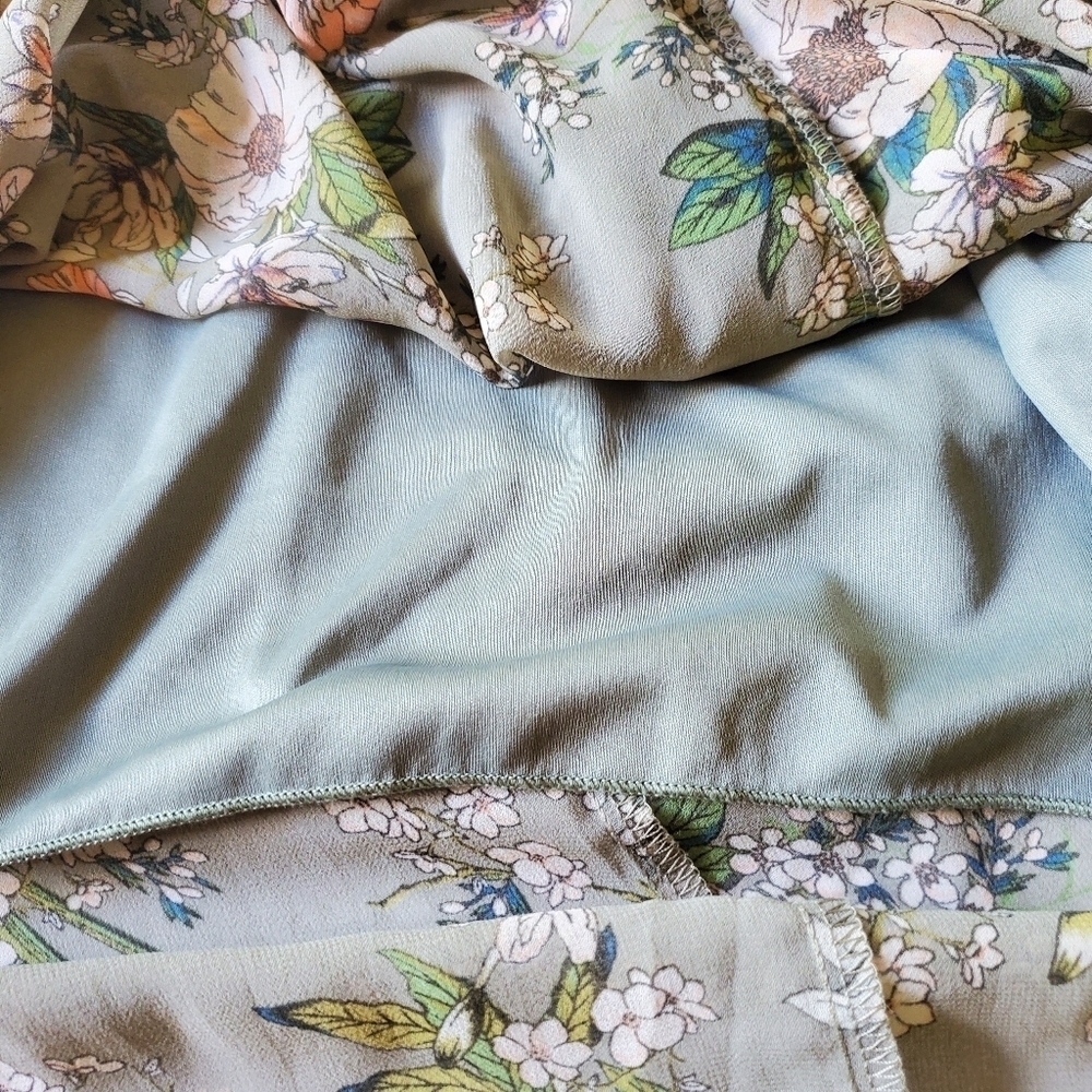 Speechless Sage Floral Sleeveless Maxi Lined Sz. XL‎ Dress - Picture 11 of 11